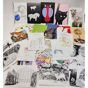 Animal Box Postcards PARTIAL COLLECTION 64 Total Bear Cat Sheep Fox 2015 *READ*
